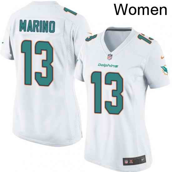 Womens Nike Miami Dolphins 13 Dan Marino Game White NFL Jersey